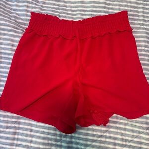 Elegant Red Women's Shorts